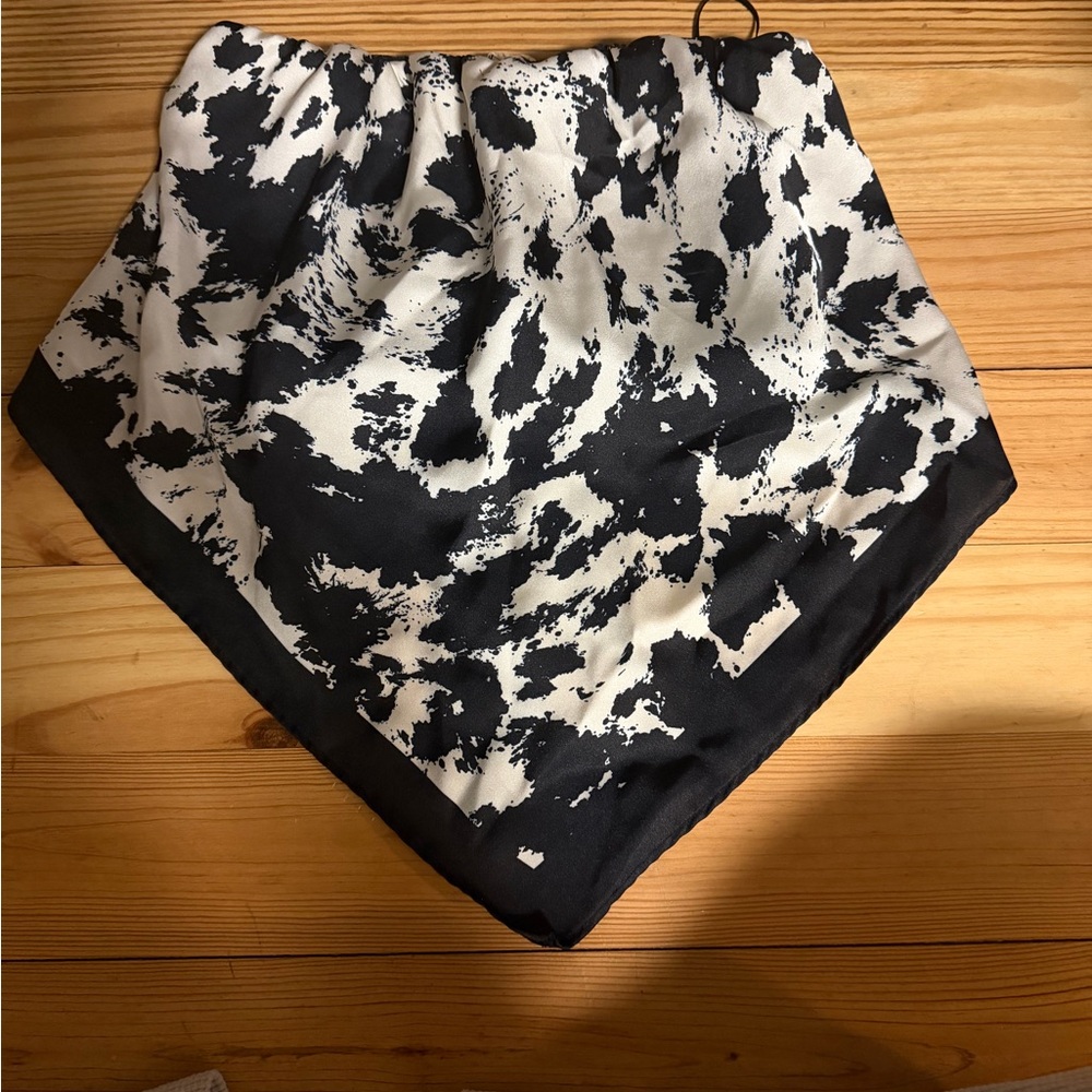 Black & White Abstract Print Bandana Scarf